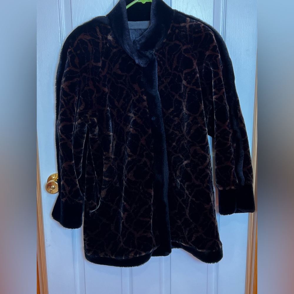 Vintage  Borgazia faux fur coat by Borg Textiles styled - Dubrowsky & Perlbinder